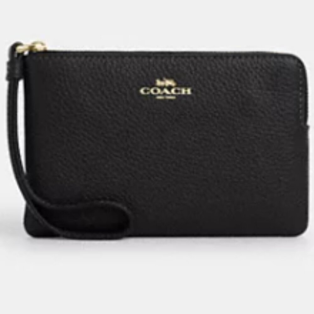 Coach Corner Zip Wristlet